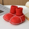thumbnail image 4 of Holloyiver Warm Fur Baby Sock Shoes, Winter Warm Snow Boots Soft Sole Crib Shoes Booties for Newborn Infant Toddler, 4 of 6