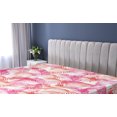 thumbnail image 5 of Ambesonne Palm Trees Fitted Sheet, Hawaii Dreamy Leaves, Full Size, Hot Pink Dark Salmon, 5 of 5