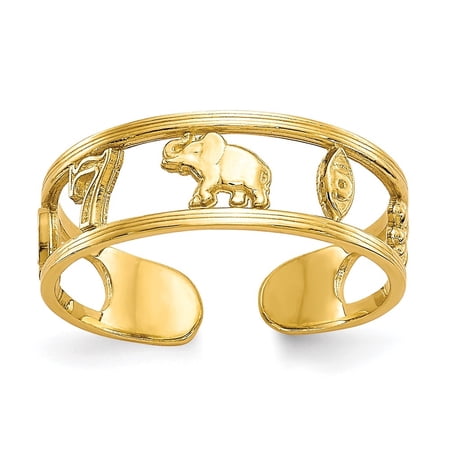 Auriga Fine Jewelry 10K Yellow Gold Luck Toe Ring for Women