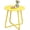 Yellow, variant on Hemoton Outdoor&Indoor Steel Patio Side Table, Weather Resistant Outdoor 18-inch Small Round End Table for Patio, Yard, Balcony, Garden,Poolside, Living Room, Bedroom, Black