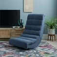 thumbnail image 2 of Linon Grayson Wood Sherpa Upholstered Game Rocking Chair in Blue, 2 of 15