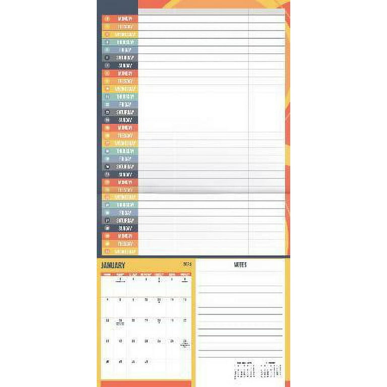DateWorks 2024 Family Planner Wall Calendar with Reminder Stickers