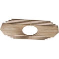 thumbnail image 2 of Ekena Millwork 26"W x 13"H x 6 7/8"ID x 3/8"T Chrysler Wood Fretwork Pierced Ceiling Medallion, Red Oak, 2 of 3