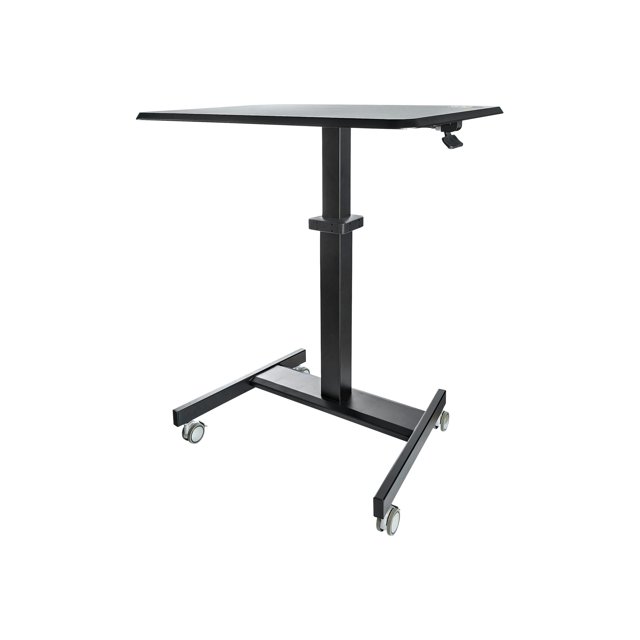 StarTech.com Mobile Standing Desk - Portable Sit-Stand Ergonomic Height Adjustable Cart on Wheels - Rolling Computer-Laptop Workstation