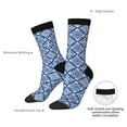 thumbnail image 4 of Pofeuu Stylized Flowers Vintage Boho Print Crew Socks, Adult Running Hiking Socks for Youth and Adult, 4 of 6
