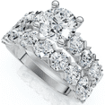 thumbnail image 2 of Pompeii 3 1/2 Ct Diamond Engagement Wedding Ring Set White Gold  (G/H,I1-I2), 2 of 3