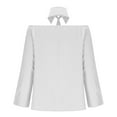 thumbnail image 7 of Lenpel Women's off the Shoulder Tops Long Sleeve Collared Tie Knot Dressy Casual Work Shirts Trendy Office Blouses(White,X-Large), 7 of 7