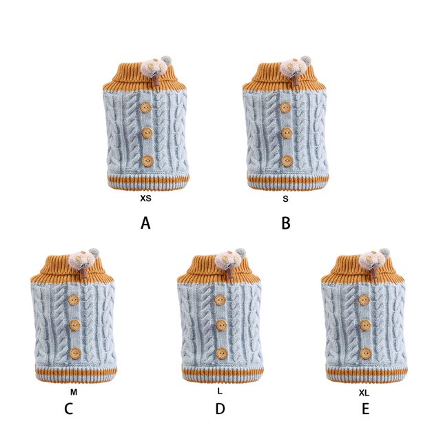 maskred AcrylicFibers Comfortable And Fashionable Pet Winter Sweater For Dogs Wide Applications Warm Blue L