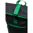 thumbnail image 4 of X RAY JEANS Mens Waterproof Expandable Roll Top Backpack, Black/Kelly Green, OS, 4 of 5