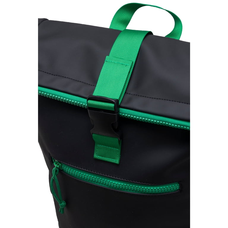 Green and Black Men\'s Backpack Modern Man Green Backpack for Laptop - Eco-friendly Vegan  main image 2