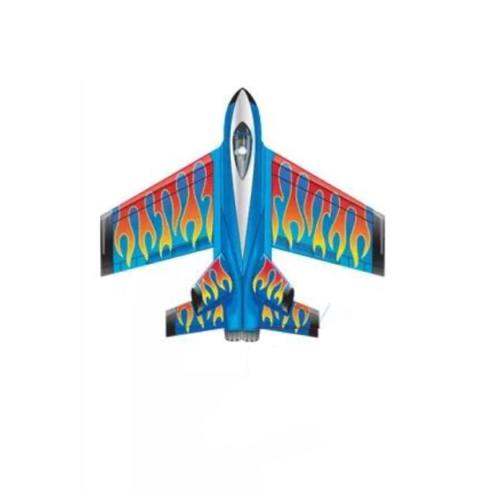 XKites Microkite Mini Mylar Kite (fighter jet flame 4.9")