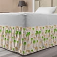 thumbnail image 1 of Oasis Bed Skirt, Pattern of Creative and Repeating of Camels and Palm Trees, Elastic Bedskirt Dust Ruffle Wrap Around for Bedding Decor, 4 Sizes, Eggshell and Multicolor, by Ambesonne, 1 of 2