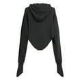 thumbnail image 5 of Siilsaa Fall Womens Outfits Cropped Jackets Zip up Down Lightweight Oversized Utility Anorak Coat with Pockets Black,S, 5 of 5