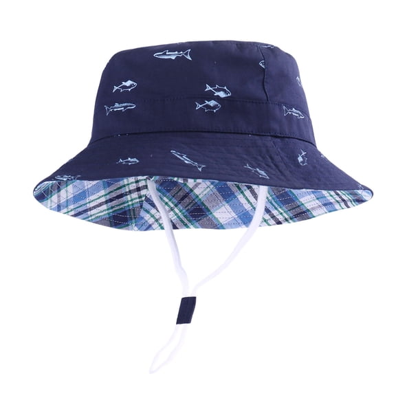 Quealent UPF 50 Beach Baby Sun Hat Sun Protection Cute Wide Brim Summer Baby Boy Bucket Hats Toddler Sun Hats for Girl (Navy, 0-3 Months)