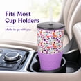 thumbnail image 3 of Biddlebee 30oz Insulated Stainless Steel Tumbler with Straw and Silicone Boot, Garden Blooms, 3 of 13