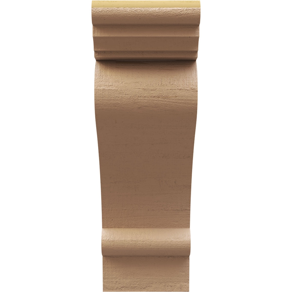 5"W x 10"D x 15"H Classic Mayflower Rough Cedar Woodgrain TimberThane Corbel, Primed Tan