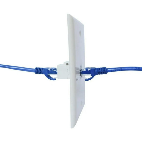 FOR 1-Port Ethernet Wall Plate Jack Wall Plate With RJ45 Female To Female Inline Coupler Insert