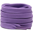 thumbnail image 1 of Solid Flat Shoelaces Hollow Thick Athletic Shoe Laces Strings 2 Pair, Light Purple 39"Inch (10OCM), 1 of 7