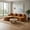 Orange, variant on Curved Sectional Sofa with Chaise, 99'' Modern Luxury Chenille Cloud Couch for Living Room, Oversized 3-Seater Sofa Couch for Living Room, No Assembly