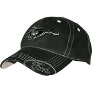 Ford Mustang Black Hat with Silver Stitching - Adult