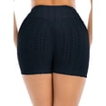 thumbnail image 2 of Women's High Waisted Yoga Shorts Ruched Butt Lifting Textured Shorts Tummy Control Tie Dye Beach Hot Pants, 2 of 7