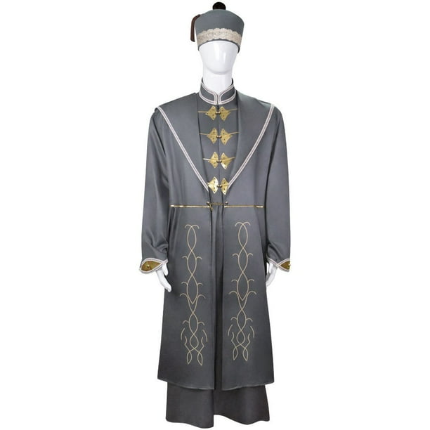 Disfraz de profesor de escuela mágica Dumbledore para adultos, traje Unisex con capa y sombrero, traje de Carnaval y Halloween