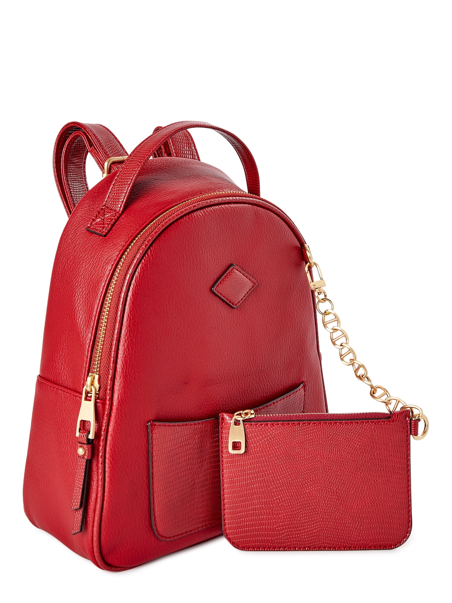 Time and Tru Women's Ruby Backpack, Red Paprika