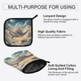 thumbnail image 3 of Yayeee Oven Mitts and Pot Holder Set of 2 Heat Resistant Kitchen Gloves Baking Hot Pad, Floating Whale, 3 of 5