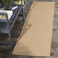 thumbnail image 2 of SAFAVIEH Courtyard Blair Checkered Indoor/Outdoor Runner Rug, Natural/Cream, 2'3" x 6'7", 2 of 10