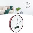 thumbnail image 1 of Reloj De Pared Redondo, Reloj De Pared De Madera Multifuncional Para Cafetería, Bar, Hogar, Tienda, 1 of 7
