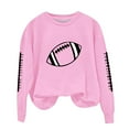 thumbnail image 4 of Craaazy Long Sleeve Shirts For Women Casual Solid Color Crewneck Sweatshirts Rugby Printed Shirt Pullover Sweatshirts Gifts For Women, 4 of 4