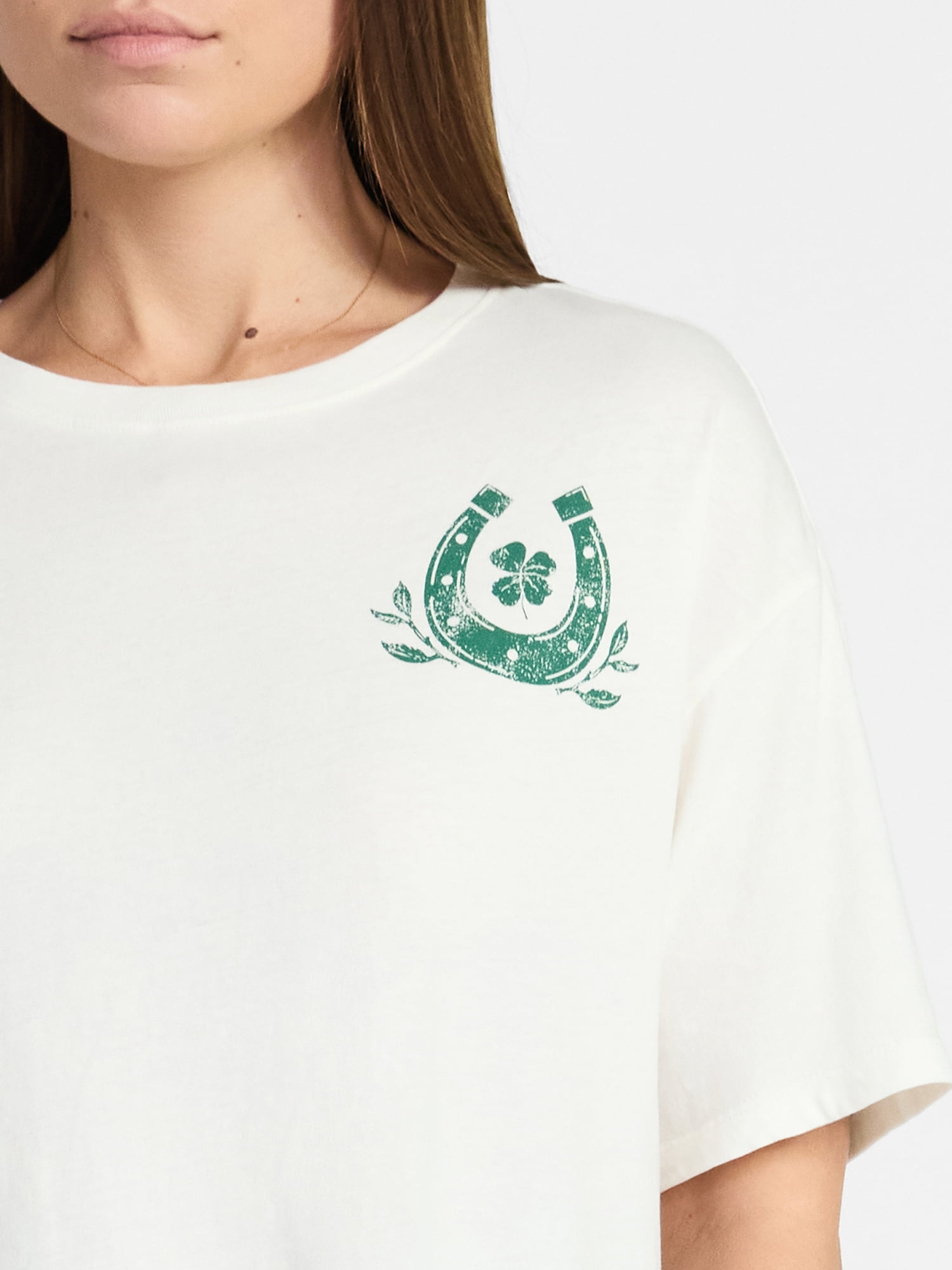 Saint Patrick's Day Women's Howdy Go Lucky Graphic Tee from Way to Celebrate, Sizes S-XXXL