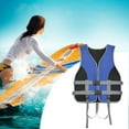 thumbnail image 3 of Life Jacket for Adult Outdoor Water Sports, Life Vest Adjustable Buckle, Life Jacket with Reflective Strips for Adults Children, Swim Vest for Kayaking Swimming Aid Blue/M, 3 of 9