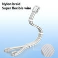thumbnail image 6 of KUFptva ATX12V CPU Power Cable Extension Sleeved Power Cable 8Pin CPU Power Extension Cable for Enhances Compatibility 300mm, 6 of 7