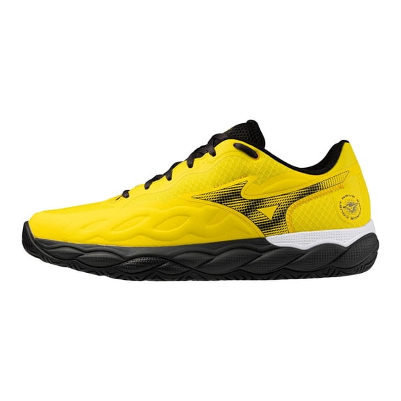 Mizuno Wave Enforce Court AC Men's Tennis Shoe - Vibrant Yellow-Black - Size 7