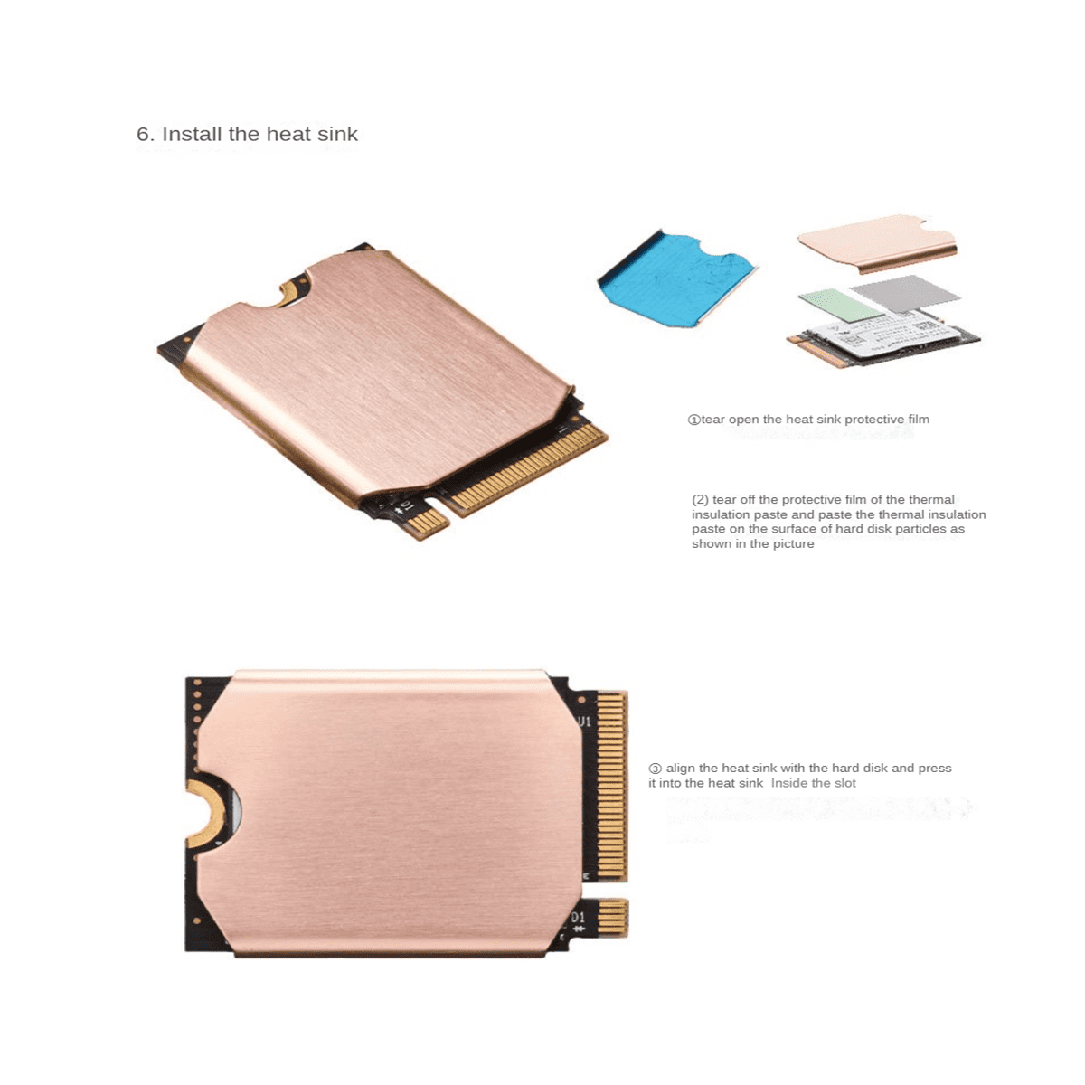 Dissipateur Thermique Pour SSD M.2 - En Aluminium, Taille 37x24mm, Facile à Installer