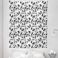 thumbnail image 1 of East Tapestry, Monochrome Sakura Flower Silhouette Blooming Nature Illustration Spring Season Theme, Fabric Wall Hanging Decor for Bedroom Living Room Dorm, 5 Sizes, Black White, by Ambesonne, 1 of 1