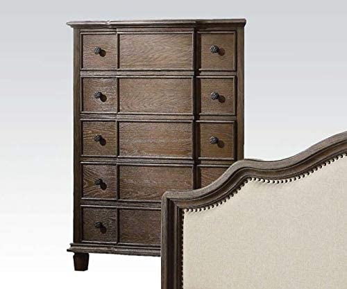 ACME Brancaster Nightstand w/USB, Aluminum
