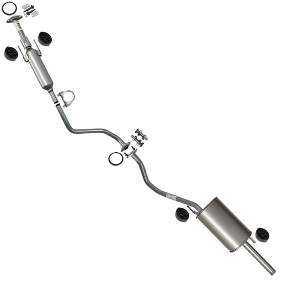 Northeastern Exhaust | Stainless Steel Resonator & Muffler Exhaust Kit Fits 2012–2018 Nissan Versa 1.6L Sedan | Direct Fit | Free Hardware Included