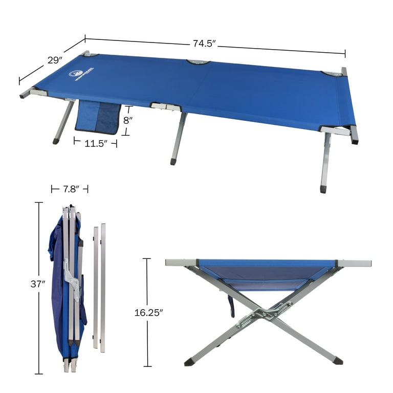Wakeman Outdoors Folding Camping Cot 264lbs Weight Capacity