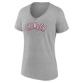 thumbnail image 2 of Women's Heather Gray Oklahoma City Thunder Alternate Logo V-Neck T-Shirt, 2 of 3