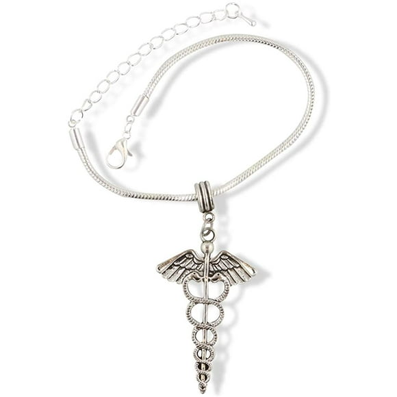 EPJ Symbole Médical Serpent avec Ailes Bracelet