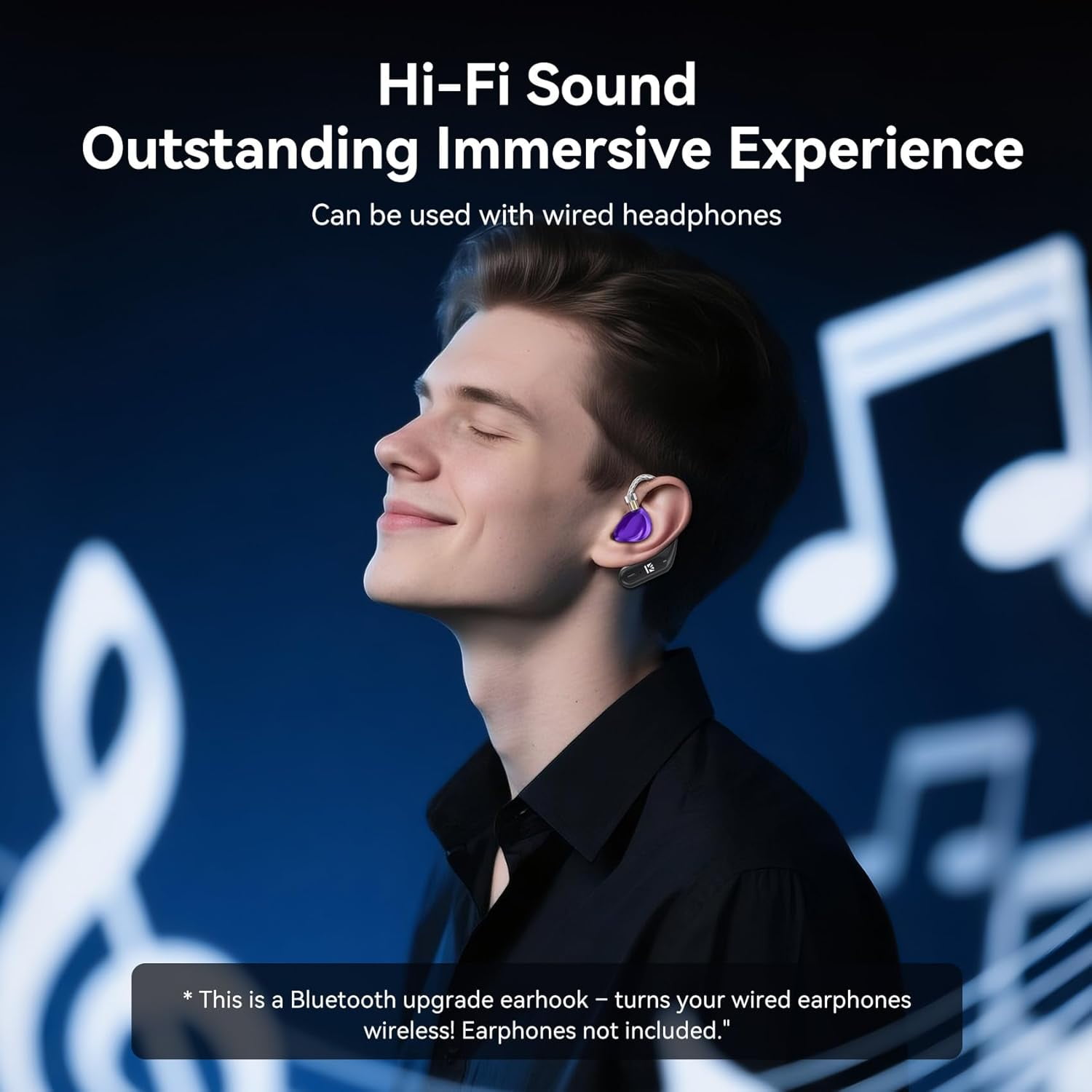 KBEAR BT15 PRO Bluetooth 5.4 Module Wireless Ear Hook Headphones for Sport HIFI Wide Compatibility Earphone Cable for KBEAR KS1 KS2 CCZ Melody DC02 DC03 Earbuds KZ ZS10 PRO ZST IEM(2pin 0.78mm)