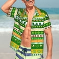 thumbnail image 7 of Fotbe St. Patrick's day in green colors Pattern Hawaiian Shirt for Men Unisex Summer Beach Casual Short Sleeve Cotton Linen Button Down Shirts,X-Large, 7 of 7
