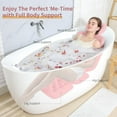 thumbnail image 3 of Luxury Bath Cushion, Full Body Bathtub Pillow with 160 Suction Cups, Bath Mat for Head and Neck Support, with Laundry Bag (​Light Pink, 51.2" x 16.2"), 3 of 12