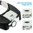 LED Light Illuminated Headband Magnifier Visor for Jewelers