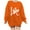 Orange, variant on Guluxicc Sweatshirts for Women Casual Trendy Fashion Cute Valentine's Day Letter Print Tops Long Sleeve Pullover Shirts, Brown, 2XL