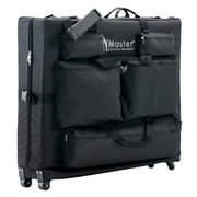 Master Massage Universal Wheeled Table Carry Case Bag With 4 Wheels for Massage Table With 5 Pockets, Black