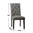 thumbnail image 3 of Simple Relax SR03CM3735GY-SC-2PK Dining Chair, Antique Black, Gray, 3 of 5