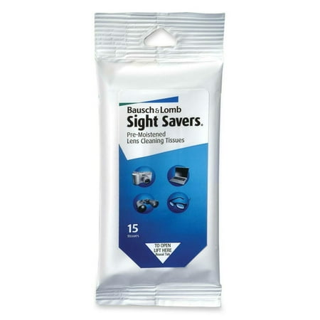 Bausch & Lomb Sight Savers Pre-Moistened Lens Cleaning Tissues 15 Each